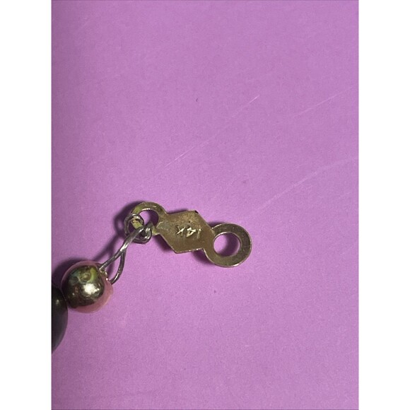 Natural Green Nephrite Jade and 14k Gold Bracelet, 7 3/4 Inches - Picture 2 of 7